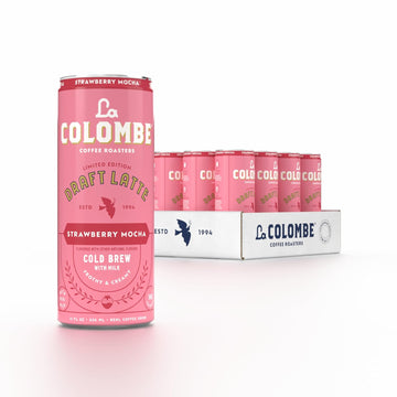 La Colombe Coffee, Strawberry Mocha Cold Brew Draft Latte, 11 fl oz Cans (Pack of 12)