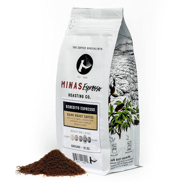 Farm to Cup, Family-Owned Coffee – Benedito Espresso – Dark Roast Ground Coffee Single Origin Brazilian Coffee – Direct Trade – 12oz Bag