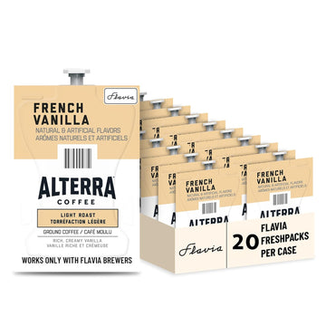 FLAVIA ALTERRA COFFEE, French Vanilla, 20-Count Freshpacks (Pack of 1 Rail)