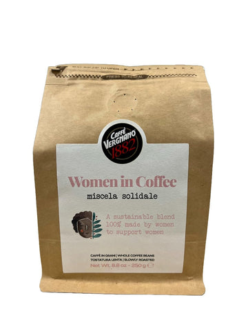 Caffe Vergnano "Women in Coffee" Whole Bean Coffee to Support Woman Growers in Honduras | Imported from Italy | Italian Roast | 8.8 oz Bag