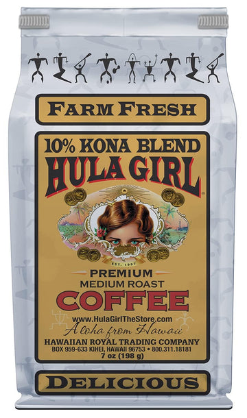 10% Hula Girl Kona Coffee Blend