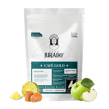 Café Jurado, Colombian GESHA Gold Edition, Specialty Ground Coffee, Colombian Arabica Quality, Citrus Note, Colombian Best Coffee, Medium Roast Coffee - 11.9 Ounces