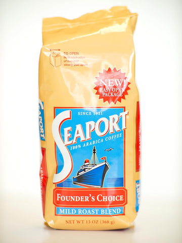 Seaport Founders Choice, 100% Arabica Mild Roast Blend Coffee, 13 oz