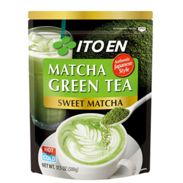 Ito En Matcha Green Tea, Sweet Powder, 17.5 Ounce (Pack of 1), Sweetened Green Tea Powder