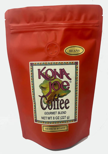 Kona Joe Gourmet Coffee Blend, Medium Roast Whole Bean Coffee (8 oz)