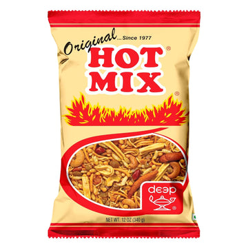 Deep Hot Mix Original Chawanu Namkeen Snacks - 12 oz/340gram | Home style Indian Namkeen mixture | Crispy & Crunchy Traditional Namkeen | Mildly Spiced & Flavorful | Ready to Eat Snacks