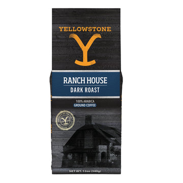 Yellowstone Ranch House Dark Roast Coffee,100% Arabica Ground Coffee, 12 oz.
