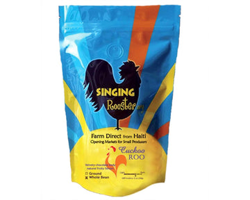 Haitian Coffee. Med-Dark, Cuckoo-Roo Whole Bean, Single bag)
