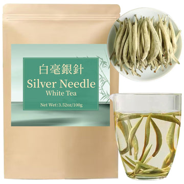 Yuexi White Tea Bai Hao Yin Zhen White Tea Loose Leaf 白毫银针 白茶 100g/3.52oz
