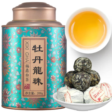 XIXICHA White Tea White Peony Tea 2013 Old White Tea Chinese Tea Fuding Dragon Pearls Tea7oz bai mu dan tea Organic planting-Rich in antioxidants 白茶 白牡丹茶