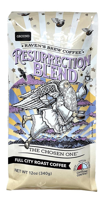Raven's Brew Coffee Full Bodied Coffee Full City Roast Roast Ground - Resurrection Blend 12oz