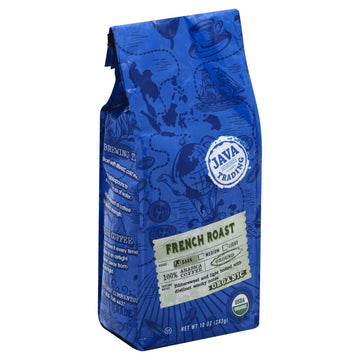 Java Trading Company Organic Ground Coffee, French Roast, 10 Oz