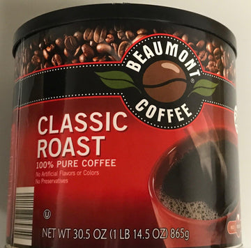 Beaumont Coffee Classic Roast Fine Grind Medium Roast (2 Lb 1.9 Oz)