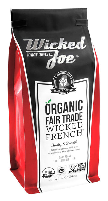 Wicked Joe Coffee Wicked French Ground, 12 oz, Red