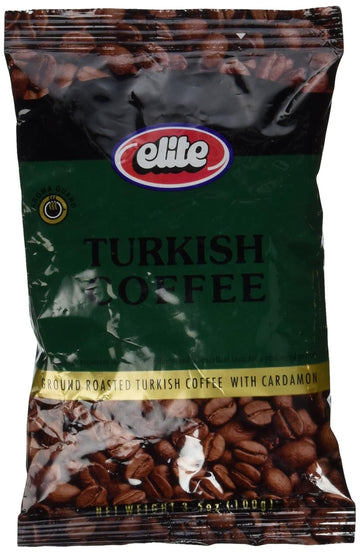 Elite Turkish Coffee With Cardomom, 3.5oz Bag