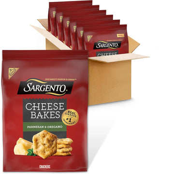Sargento® Cheese Bakes Parmesan and Oregano Crackers, Cheese Crackers, 6-4.5 oz Bags