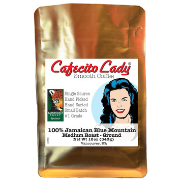100% Jamaican Blue Mountain Medium Roast Ground Coffee - JACRA Certified - Cafecito Lady