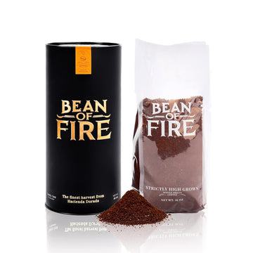 Bean of Fire Specialty Ground Coffee Pacamara Honey | 100% Made in El Salvador | Gourmet Quality | Medium Roast | Premium Coffee Gift | Single Origin | 16 oz