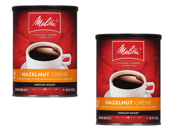 Melitta, Ground Coffee, Hazelnut Crème, 11oz Can (Pack of 2)