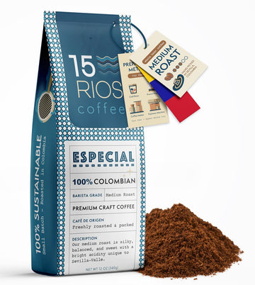 Colombian Ground Coffee Medium Roast Sweet Nutty Notes Bold And Balanced Taste Handpicked Arabica Beans Fresh Roasted High Altitude Single Origin Small Batch Craft Specialty Excelso Coffee Gift 12oz