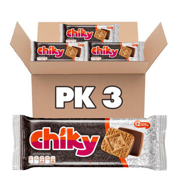 Chiky Chocolate Fudge Cookies, Crunchy & Sweet, Smooth Cream Center, Crispy Texture That Melts In Every Bite, 16.9 ounces, 1 Box contains 3 Bags, each with 12 Individual Packs.