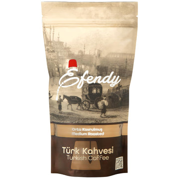 Shazel Efendy Turkish Coffee (14.1 Oz) - Authentic Medium Roast Arabica, Ideal for Turkish, Greek, Arabic Coffee Makers & Espresso Pots, Rich Flavorful Grounds for Perfect Brew