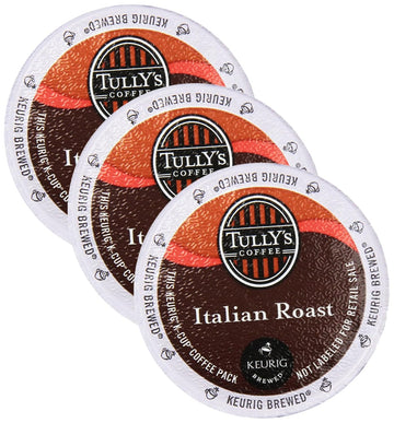 Tullys Italian Coffee K Cup (Pack of 3)