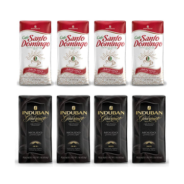 Café Santo Domingo + Induban Gourmet | Ground Coffee - 128 oz Bundle - Products from the Dominican Republic