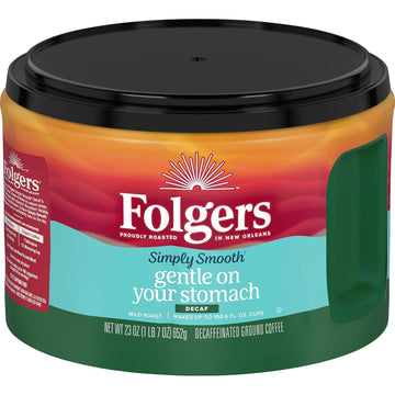 Folgers Simply Smooth Mild Roast Ground Coffee, 23 Ounces 9Pack fo 1)