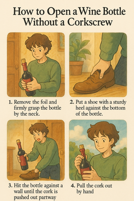 No Corkscrew? Try This Genius Trick to Open a Wine Bottle in 2 Minutes!