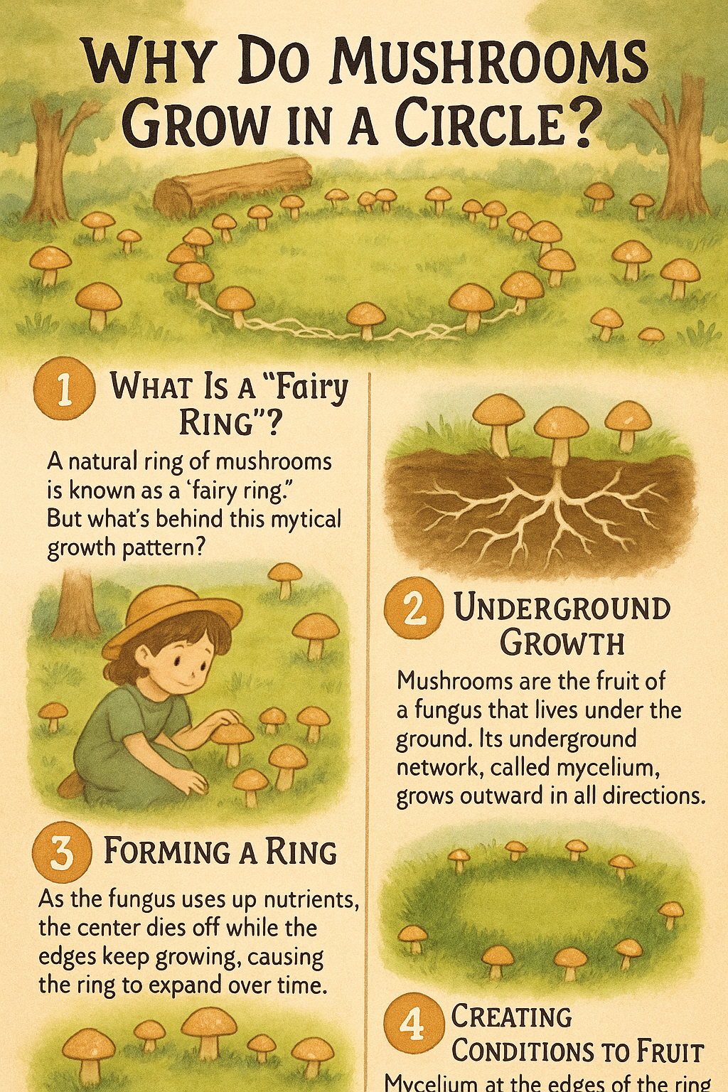 Why Mushrooms Grow in Perfect Circles — The Fascinating Truth Behind Fairy Rings
