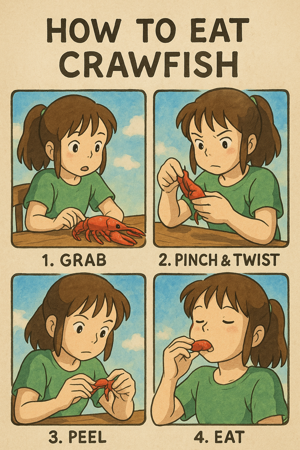 How to eat Crawfish