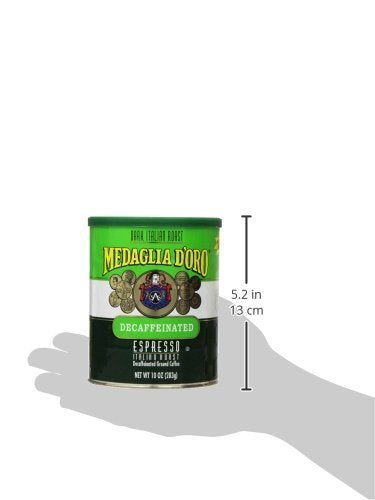 Medaglia D'Oro Italian Roast Decaffeinated Espresso Coffee, 10 Ounce (Pack of 3)