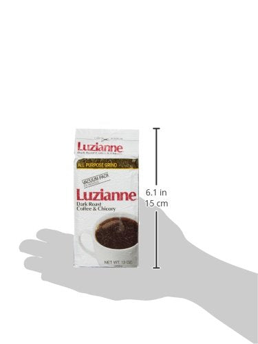 Luzianne Coffee & Chicory Dark Roast Ground Coffee, 13oz Bag (Pack of 4)