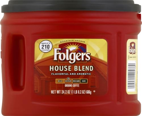 Folgers House Blend Medium Roast Ground Coffee, 24.2 Ounces
