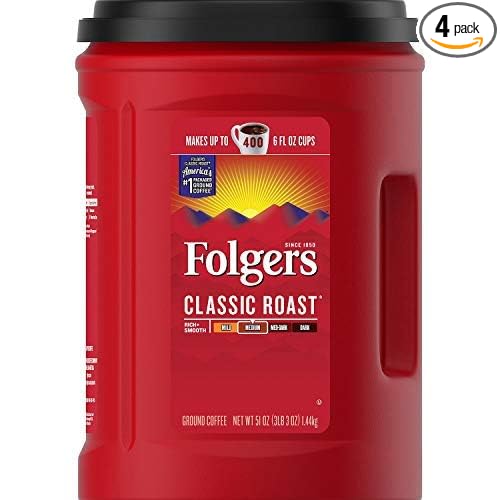 AMWU Folgers Classic Roast Ground Coffee (51 oz.)-set of 4