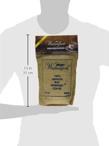 Roasted and Ground 100% Jamaica Blue Mountain Coffee, 16oz (1lb) Bag