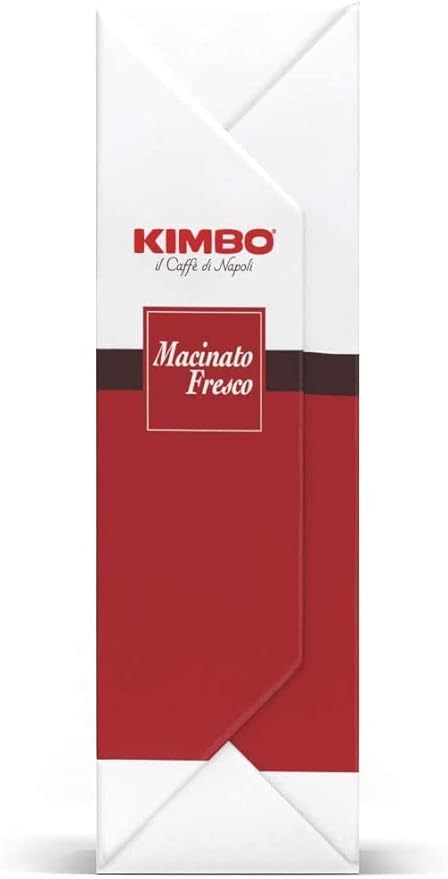 Kimbo:"Macinato Fresco" ("Italian Flavour Strong Taste") Roasted Ground Coffee 8.8 Ounce (250gr) Packages (Pack of 4) [ Italian Import ]