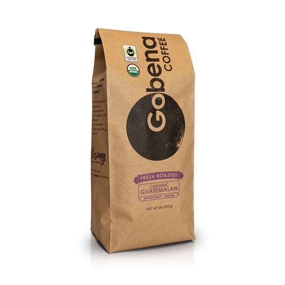 2lb Fair Trade Organic Guatemalan Medium Roast Ground Coffee, 32oz, Bulk Coffee, 100% Arabica Coffee