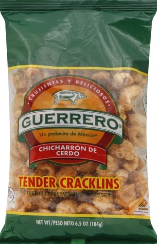 Guerrero, Chicharrone Snack Crisps, Tender Cracklins, 6.5 Ounce