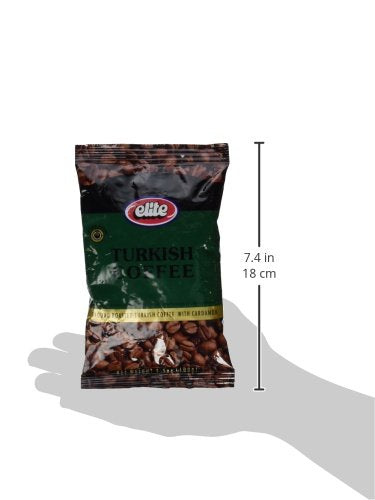 Elite Turkish Coffee With Cardomom, 3.5oz Bag