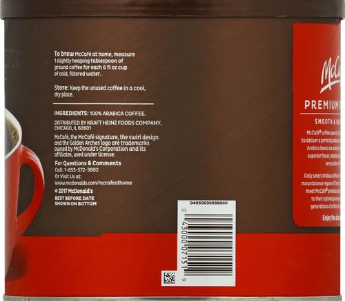 McCafe Premium Roast, Medium Roast Ground Coffee, 30 oz Canister (Pack of 2)