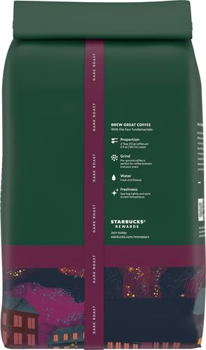 Starbucks Ground Coffee, Dark Roast Coffee, French Roast, 100% Arabica, 1 bag (28 oz) (Pack of 2)
