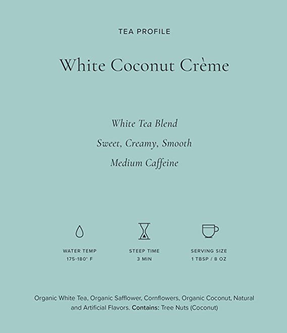 Art of Tea | White Coconut Creme Tea | 4oz Refill Bag
