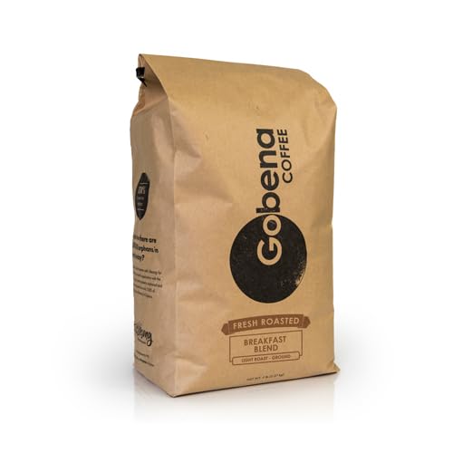 5lb Breakfast Blend Ground, Light Roast, 100% Arabica Coffee, 80 ounces, 5 pounds