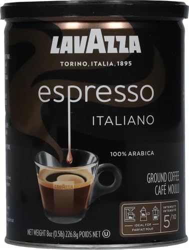 Lavazza Caffe Espresso Ground Coffee Blend, Medium Roast, 8 oz (Pack of 2)