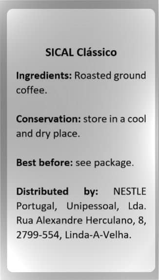 Sical Portuguese Clasico Normal Ground Coffee Cafe 5 Estrelas 220G 1 Pack