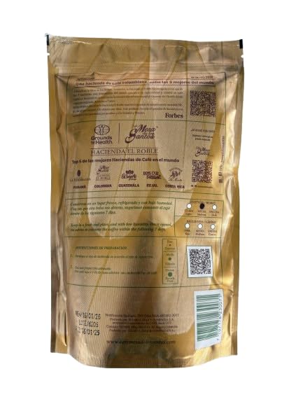 Café Mesa de los Santos – Premium Colombian Whole Bean Coffee, Medium Roast, 16 Ounce Bag – Organic Certified,