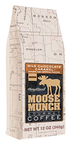 Moose Munch Gourmet Ground Coffee by Harry & David, 2/12 oz bags (Milk Chocolate Caramel)