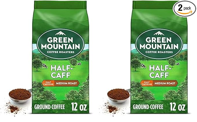 Green Mountain Coffee Roasters Half-Caff, 12 oz. Ground (Pack of 2)
